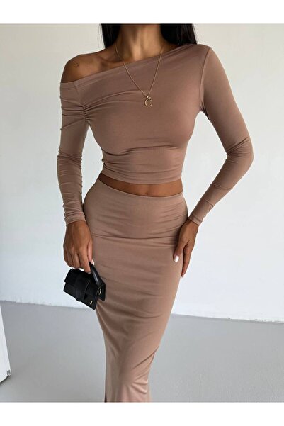 dibcollectionn طقم بلوزة نسائية مع تنورة