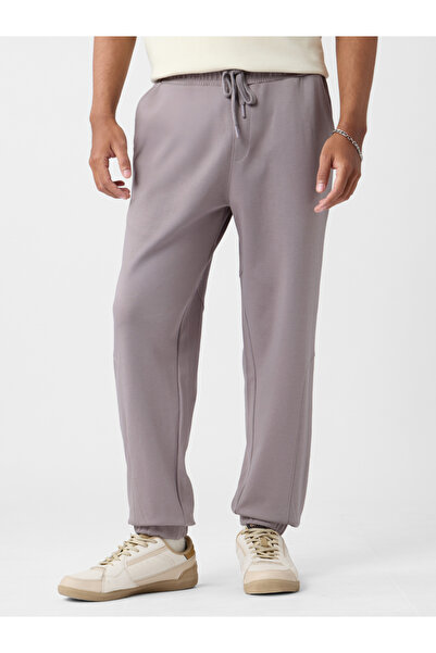 The Souled Store By Styli Men Grey Plain Relaxed Fit Joggers