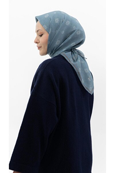 locella Soft Pamuk Eşarp Mavi-5