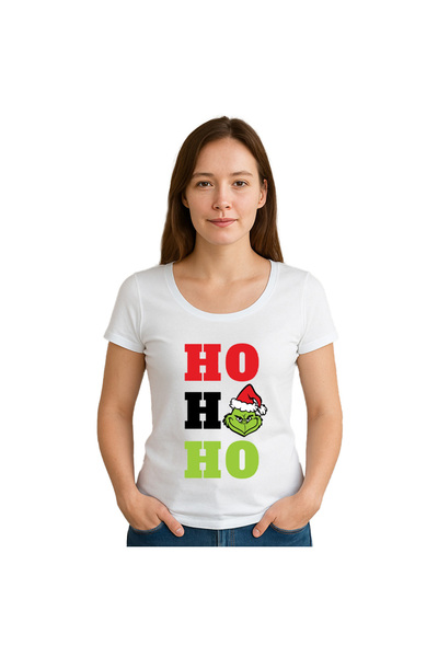 OEM Tricou dama Grinch HO HO HO 100% bumbac