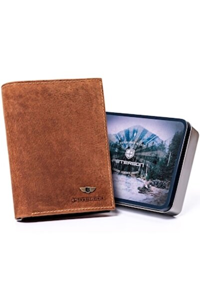 Peterson Men's Leather Wallet with Zipper, Brown