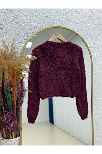 BENAHOLL Alyona Short Soft Sweater-Zi̇5576 Burgundy
