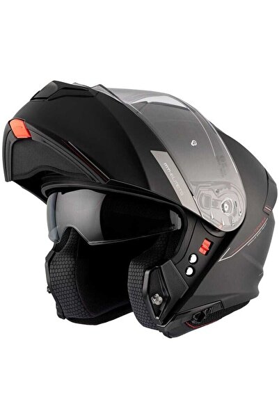 MT Helmets MT Genesıs Sv Solıd a1 Matt Siyah Çene Açılır Kask