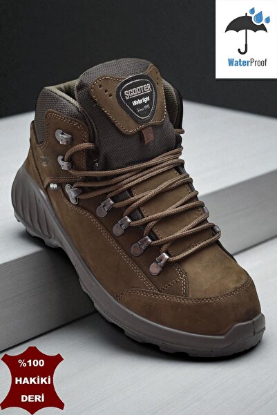 ISPARTALILAR 4107 Ορθοπεδική σόλα ΑΔΙΑΒΡΟΧΗ Γνήσιο δέρμα Ανδρικές μπότες εξωτερικού χώρου Παπούτσια Χειμερινές μπότες