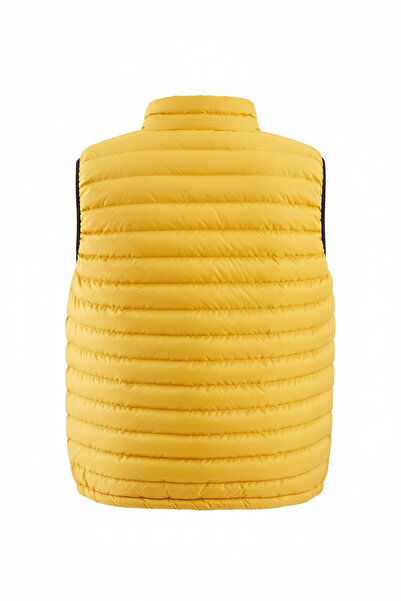 D1fference Erkek Astarlı Su ve Rüzgar Geçirmez Regular Fit Sarı Şişme Yelek