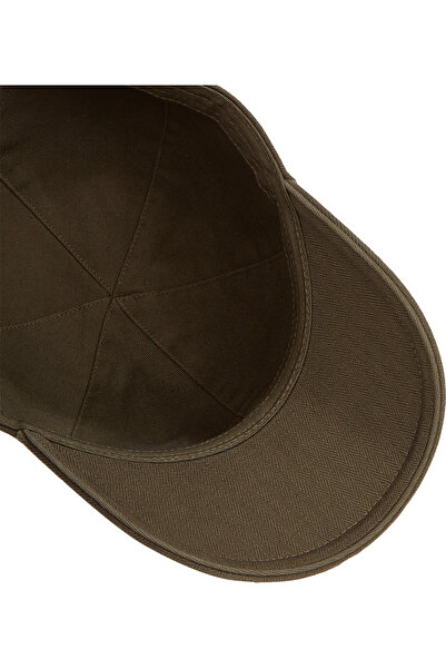 Tommy Hilfiger Men Army Green Corporate Herringbone Baseball Cap