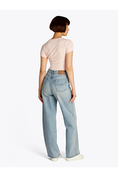 Tommy Hilfiger Women Denim Ultra Light Claire Washed Wide Leg Jeans
