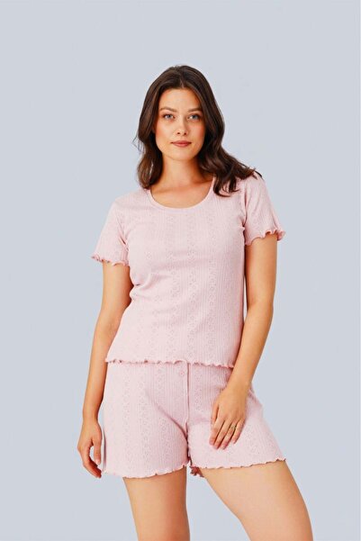 FREEWİSE Pure 100% Cotton Shorts Pajamas Women's Set
