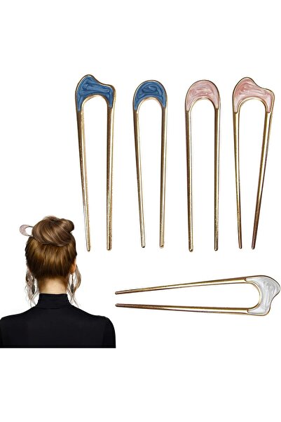 Generic U-Shaped Hair Pins - 5-Pack Vintage French Hair Pins for Long Hair, E...