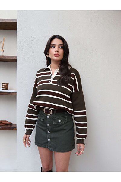 ESRAHELVACI Denim Skirt with Flap Pockets