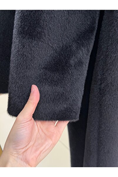 BENAHOLL Alondra Fox Lined Coat-Zş5051 Black