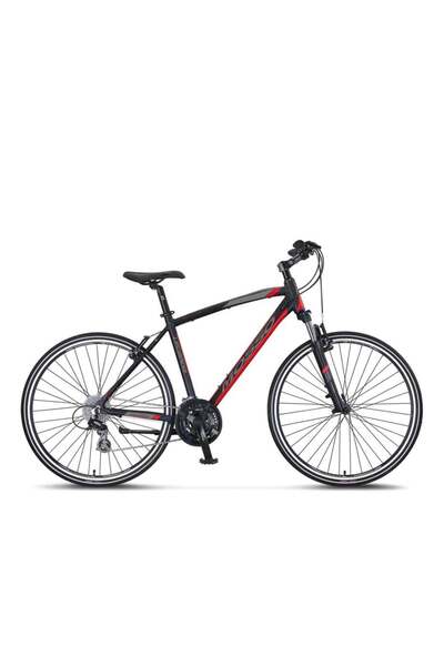 Mosso LEGARDA-2324-MSM-V ERKEK ŞEHİR BİSİKLETİ 510H 28 JANT 24 VİTES SİYAH KIRMIZI