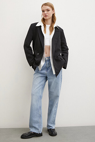 LC Waikiki Kesik Paça Yüksek Bel Jean Buz Mavisi