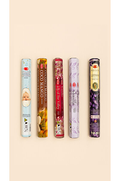 Fİ HOME Karışık Kokulu Tütsü Seti 100 Adet (Talco de Bebe, Coco Mango, Vanily...