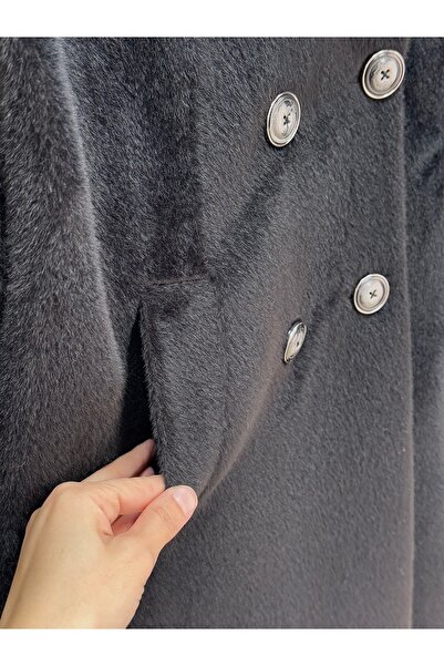 BENAHOLL Alondra Fox Lined Coat-Zş5051 Black