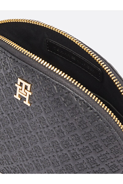 Tommy Hilfiger Women Black Monogram Debossed Washbag