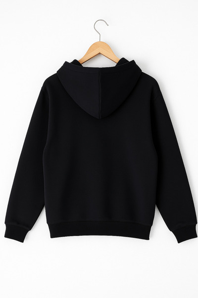 LEOMA 3 İplik Ş Fleece-Lined Kangaroo Pocket Unisex K Hooded Sweatshirt