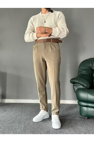 TÜZeMEN Pen Trousers with Belt Gift