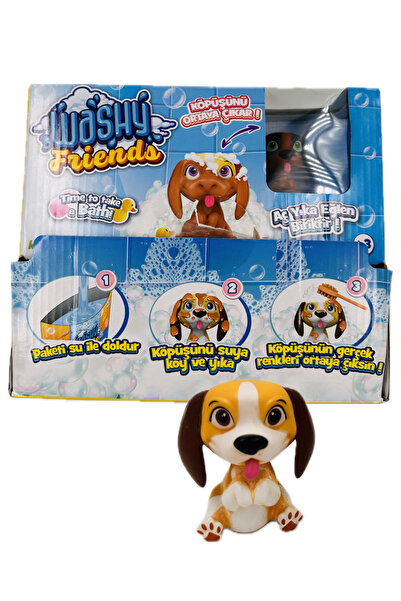 Relkon washy friends yıkanan köpek figürlü oyuncak ithal oyuncak paket X 24