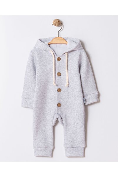 Chicsy Baby Unisex Baby Hooded Buttons Transitional Jumpsuit
