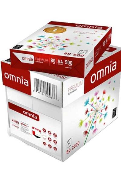 Omnia A4 Copy Paper – 1 Carton (5 Reams x 500 Sheets) – 80 GSM, Total 2500