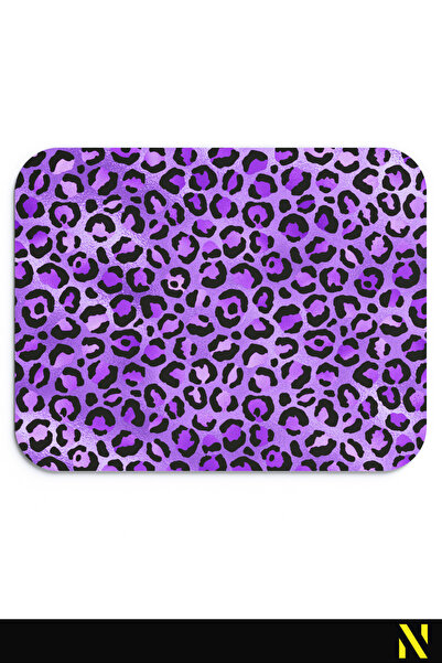 nilizma Purple Leopard Pattern Ergonomic Mouse Pad Non-Slip Base Home and Office Use Mouse Mat Mousepad