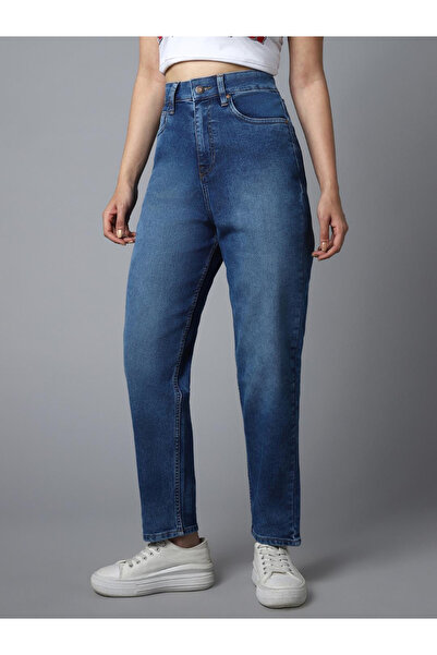 High Star By Styli High Rise Regular Fit Blue Jeans