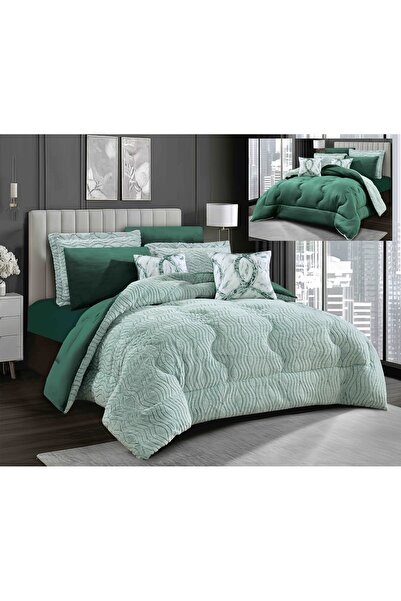 CHIRASO Cocolino 2-SIDED Duvet Set Rabbit Fur and Velvet, 200x230cm and ELASTIC Sheet 180x200