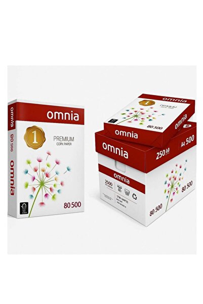 Omnia A3 Premium Copy Paper – 80gsm, 500 Sheets per Ream, 5 Reams (Carton) – 2500 Sheets – Whi