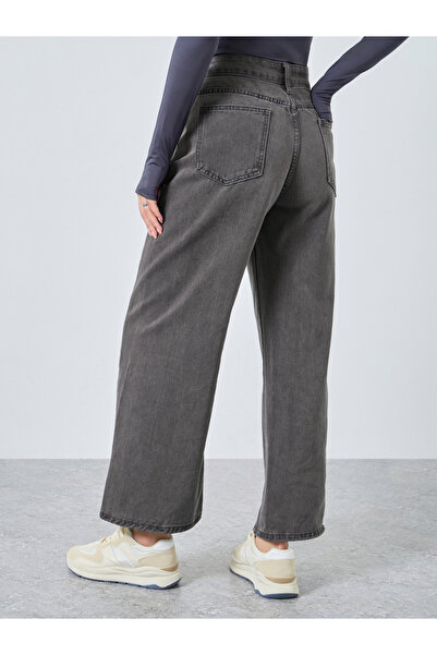 Styli High Rise Low Fade Wide Leg Jeans