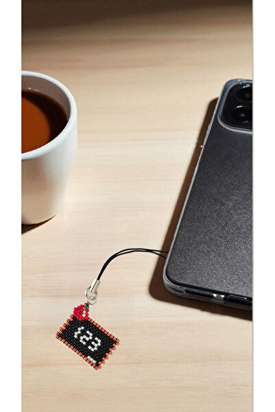 SEARD Miyuki Beads Handmade Blackboard Phone Charm - Charm