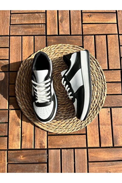 Nuzabi Monor Μαύρο και Λευκό Γυναικείο Sneaker