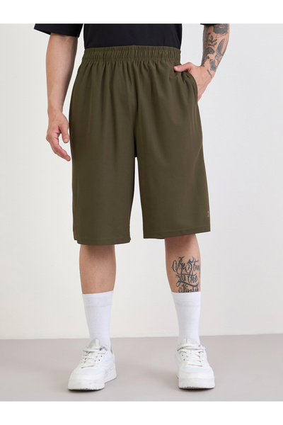 Styli Micro Pique Knit Reflective Logo Oversized Training Shorts