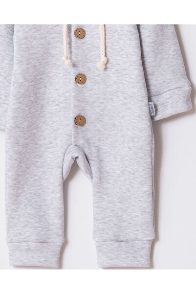 Chicsy Baby Unisex Baby Hooded Buttons Transitional Jumpsuit