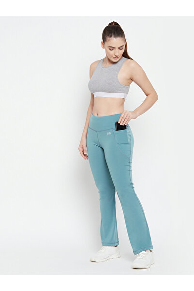 Clovia By Styli Comfort Fit Flared Yoga Pants with Side Pockets