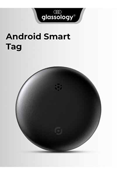 Glassology Smart Tag for Android – Black Wireless Locator with Google Find My Device