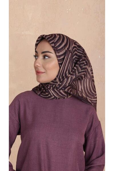 locella Soft Pamuk Eşarp Mürdüm-2