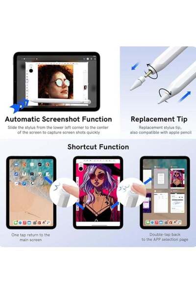 GTSOL iPad Pencil 2nd Generation - Magnetic USB Charging Stylus with Palm Rejection