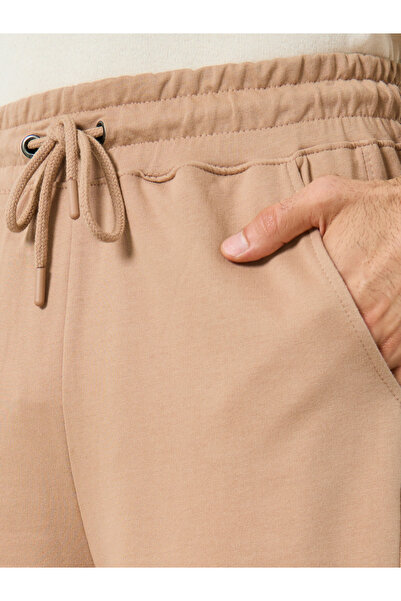 Styli Oversized Cotton Terry Block Striped Shorts