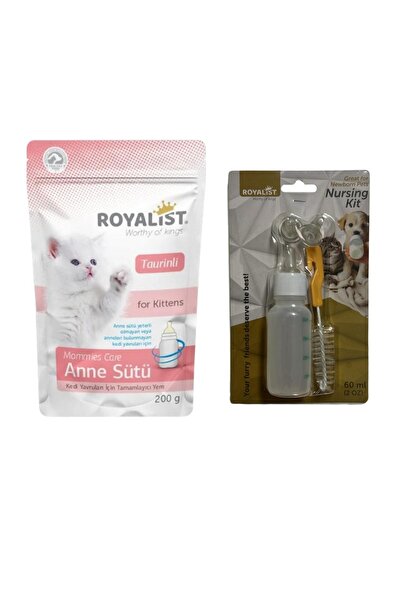 Royalist Mommies Care Anne Sütü – Yavru Kediler İçin Tamamlayıcı Süt Tozu | 200g + Biberon Seti