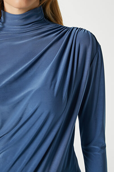 Ritnice Bluză Moon pentru femei, cu șnur, Indigo Sandy