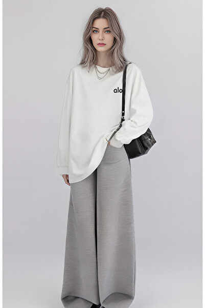 Alo loose T-shirt round neck short sleeved summer 100% cotton heavy weight 240g