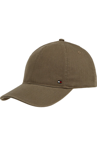 Tommy Hilfiger Men Army Green Corporate Herringbone Baseball Cap