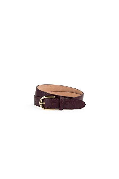 Posete Fagaras Leather Belt - Bordeaux, Length 120 cm, Width 3 cm, Genuine Le...