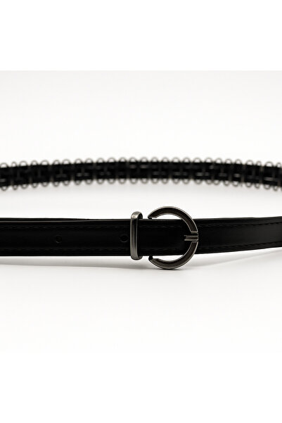 UCCELLO حزام نسائي من الجلد الصناعي بتفاصيل حياكة السلسلة – موديل أنيق وعصري ...