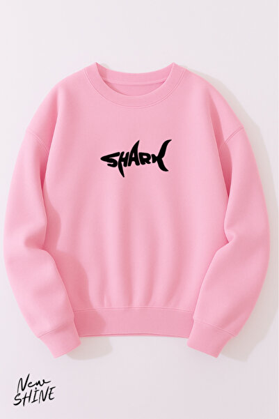 New Shine Φούτερ Shark με τύπωμα με λαιμόκοψη