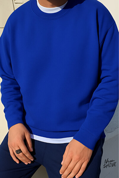 New Shine سويت شيرت بياقة دائرية غير مطبوع