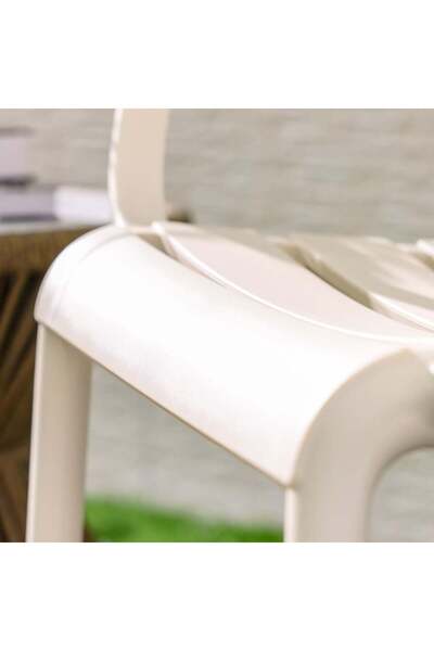 Danube Home Russo PP Chair – Modern Beige Plastic Chair for Home, Office & Outdoor Use