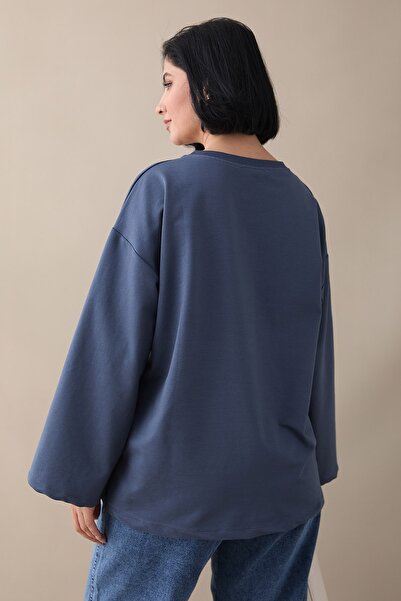 InStyle Оверсайз з широкими рукавами, антрацитовий світшот