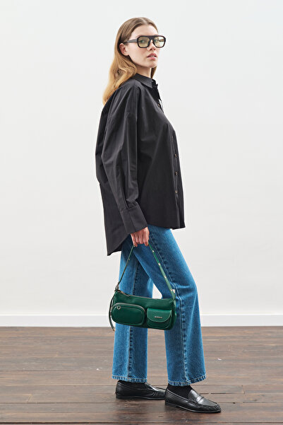 Manuka Oversized Shirt Black with Design Details